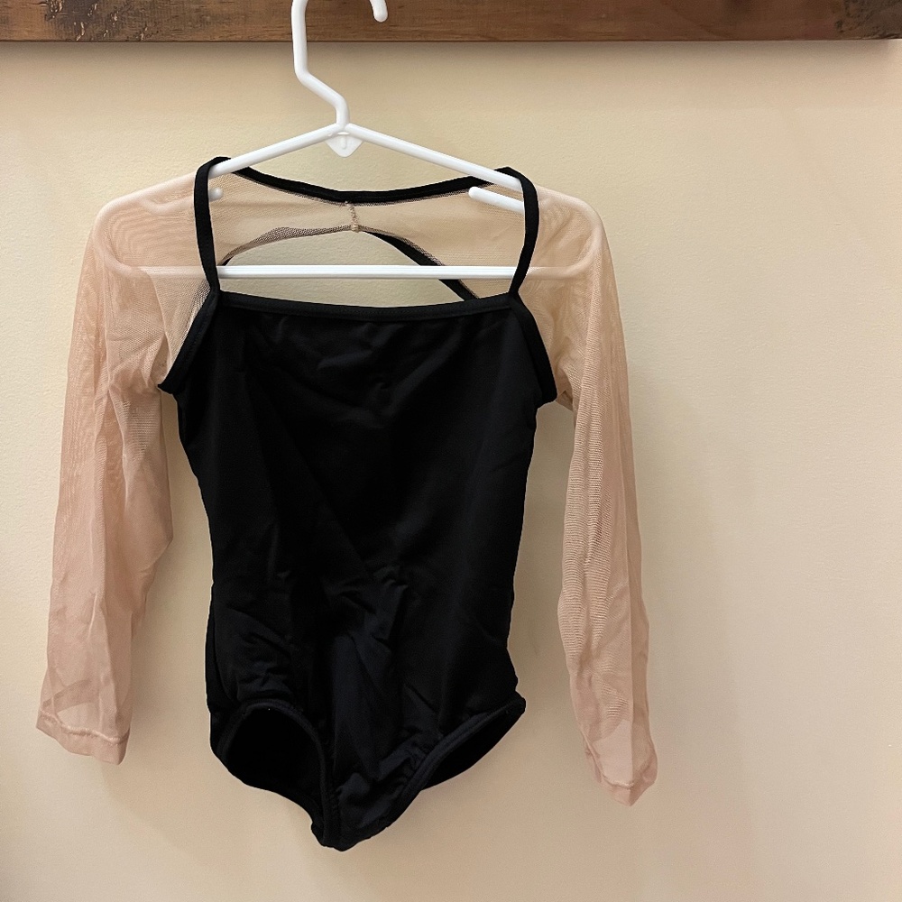 Natalie mesh sleeved girl’s leotard
